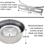 PINVNBY 2pcs Stainless Steel Bird Bowl Feeding Dish Cups - Image 2