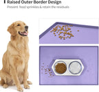 Dog Food Mat, Silicone Waterproof Food Tray, Non Slip Pet Bowl Mats Placemat - Image 3