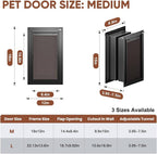 3-Flap Dog Door, All Aluminum Alloy Large Doggy Door Doggie door - Image 5