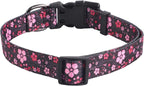 QQPETS Adjustable Soft Dog Collar: Print Flower Pink Multicolor Cute Patterns - Image 6