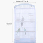 Birdcages Mesh Net Skirt Cover Reusable Stretchy Bird Cage Seed Catcher - Image 2