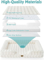 Self Warming Dog Bed for Large Size Dog, Faux Fur Orthopedic Puppy Sofa - Image 4