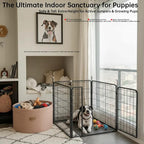 Portable Dog Crates & Playpen, Indoor/Outdoor, Easy-Carry Straps, One Door - Image 2