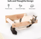 FUKUMARU Cat Hammock Wall Mounted, Kitty Beds and Perches, Wooden Cats Furniture - Image 2