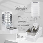 Automatic Dog Water Dispenser: White 9L Stainless Steel Gravity Feeder - Image 2