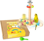 Agape Bird Toy, Parrot 360° Interactive Rotating Perch, Bird Cage Accessories by Agape
