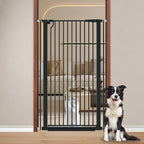 Fairy Baby 51.18" Extra Tall Cat Gate, 29.5"-32.6" Adjustable Width Auto Close by FairyBaby