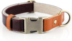Plutus Pet Genuine Leather & Hemp Dog Collar – Adjustable Heavy Duty Pet Collar by PLUTUSPET