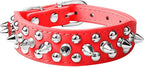 Spiked Dog Collar Soft Pu Leather Mushrooms Rivet Spike Studded Puppy by Unknown