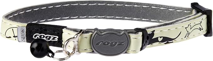 Rogz Glowcat Cat Collar with Safety Buckle Kitten/x-Small by Rogz