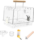 Hamster Cage Bird Travel Cage Portable Clear Accessories Acrylic Villa Bird by Leefasy