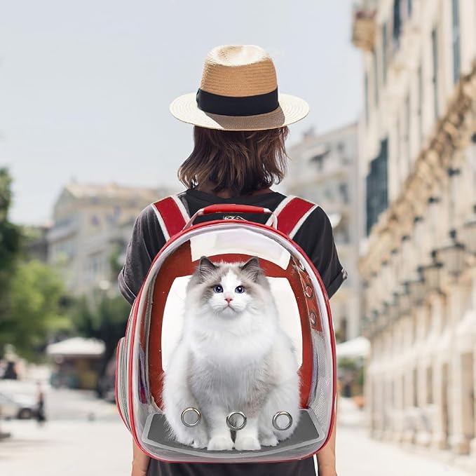 Pet Backpack Carrier, Bubble Backpack Cat Carrier, Pets and Small Dogs - Image 3