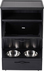 New Age Pet ECOFLEX Brea Dog Food Pantry in Black, Two 32 oz Bowls, Moisture - Image 4