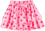 Girls Skirt Set 2 Piece Outfit Toddler Summer Clothes Ruffle Sleeve T-Shirt Bow - Image 5