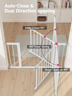 Baby Gate for Stairs, Stairs and Doorways Child Gate Pressure Mounted Safety - Image 5