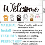 Welcome Sign for Front Door, Welcome Decor Wooden Hanging Sign - Image 2