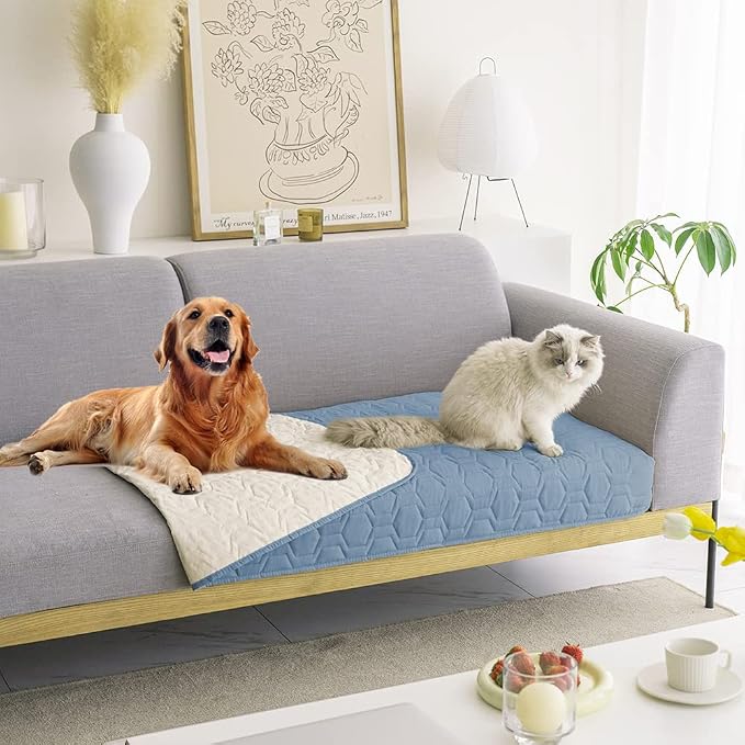 Waterproof and Anti-Slip Dog Bed Cover and Pet Blanket Sofa Pet Bed Mat ，car by TcksstexFauxFurDogBedCover