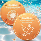 Bird Bath Purification Disk Pure Copper Outdoor Winter Solar Power Birdbath by OICEME