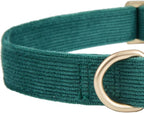 Soft Cotton Dog Collar with Metal Buckle Adjustable Heavy Duty Comfy Corduroy - Image 2