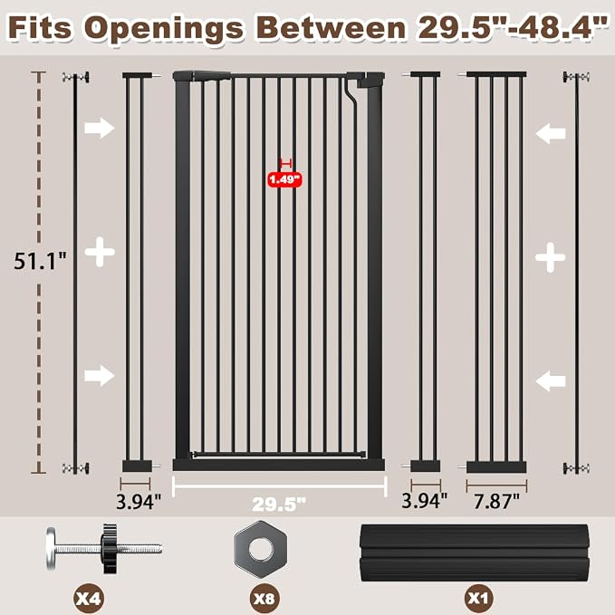 Fairy Baby 51.18" Extra Tall Pet Gate - Image 2