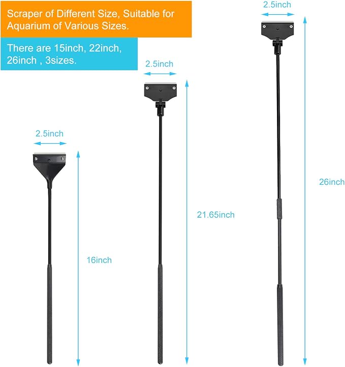Aquarium Algae Scraper, Aquarium Glass Cleaner, Fish Tank Cleaner, Aquarium - Image 7