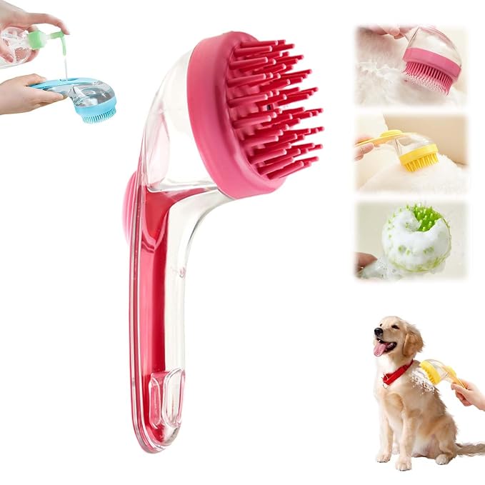 Pet Bath Brush, 2025 New 2 in 1 Dog Bath Brush by Yilia