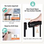 COMOMY 30" Tall Baby Gate for Stairs Doorways, Fits Openings 29.5" to 43.3" Wide - Image 5