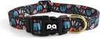 QQPETS Adjustable Soft Dog Collar: Print Flower Pink Multicolor Cute Patterns by QQPETS