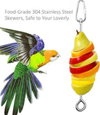 Bird Cage Food Holder Parrot Fruit Vegetable Skewer Bird Cage Feeder Foraging - Image 3