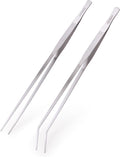VORESTIC Straight and Curved Aquarium Tweezers Set 18 Inch, Stainless Steel by VORESTIC