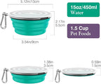 Pawaboo Collapsible Dog Bowls 2 Pack, Silicone Feeding Watering Bowls - Image 4