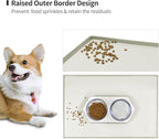 Dog Food Mat, Silicone Waterproof Food Tray, Non Slip Pet Bowl Mats Placemat - Image 3