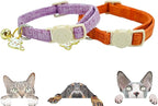 Elegant little tail 2 Pack Cat Collar- Halloween Orange&Purple Linnet Cat - Image 4