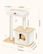 Modern Cat Tree for Indoor Cats, Nordic Loft Style, Wooden Cat Tower - Image 2