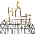 PINVNBY Bird Playground Parrot Play Gym Parakeet Cage Play Stand Wooden Perches by PINVNBY