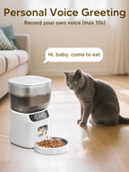 Automatic Cat Feeder and Water Fountain, 4L/16 Cups Timed Cat Dry Food Dispenser - Image 4