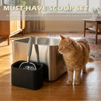 Metal Cat Litter Scoop with Holder, Aluminum Cats Litter Scooper Captures All - Image 5
