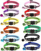 12-Pack Safety Release Reflective Cat Collars by Hepplly