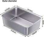 Stainless Steel Litter Box 2 Pack, 19.7"x13.7"x6" Large Metal Litter Box - Image 3