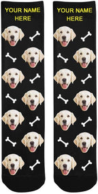 MyPupSocks Custom Personalized Photo Pet Face Socks, Cat and Dog Tracks Paws - Image 4