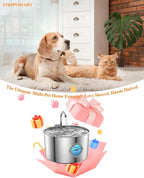 Cat Water Fountain Stainless Steel, 3.2L/108oz Automatic Pet Drinking Dispenser - Image 9
