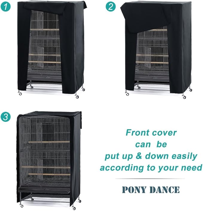 PONY DANCE Pets Product Universal Birdcage Cover Blackout & Breathable Birdcage - Image 3