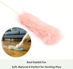 Rabbit Fur Cat Toys – 5PCS Interactive Cat Wand Toys - Image 2