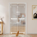 unipaws 75" High Extra Tall Cat Gate, Auto Closing and No Drilling Safety Gate by unipaws