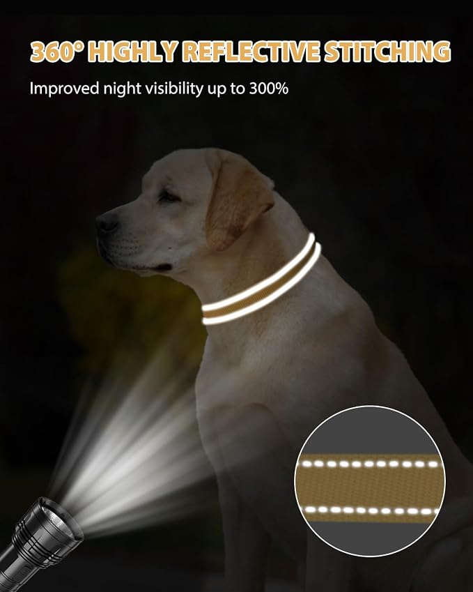 Joytale Large Dog Collar, Reflective and Adjustable Nylon Pet Collar - Image 5