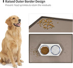 Dog Food Mat, Silicone Waterproof Food Tray, Non Slip Pet Bowl Mats Placemat - Image 3