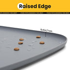Silicone Dog Food Mat with Side Pocket & Hook Hole, Soft Raised Edges, Easy - Image 5