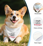 Funny Valentine's Day Dog Bandana, Single Taken Hungry Checklist Dog Bandana - Image 3