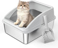 Stainless Steel Litter Box | Metal Kitty Litter Box by AIPERRO