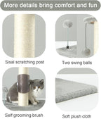 PEEKAB 32" Tall Cat Scratching Post Sisal Scratch Posts - Image 3